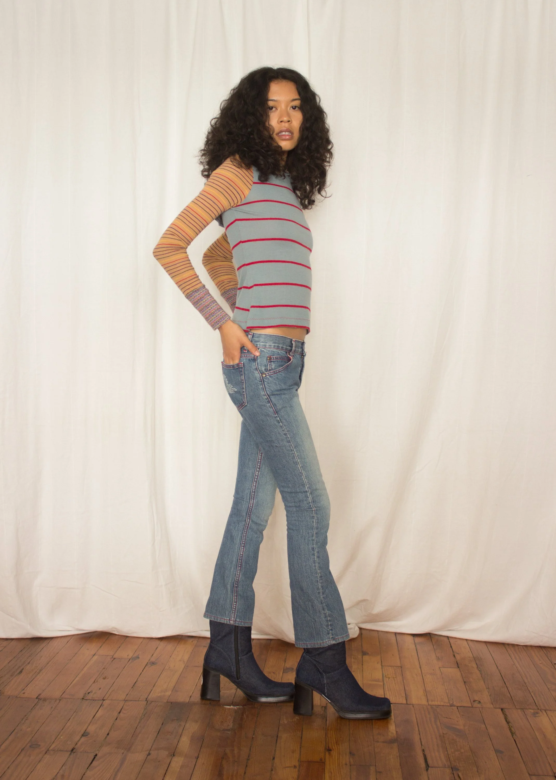 ●良品●　VIVIENNE TAM　y2k　dragon デニム　パンツ　フレア vivienne+tam+jeans+(2+of+2).